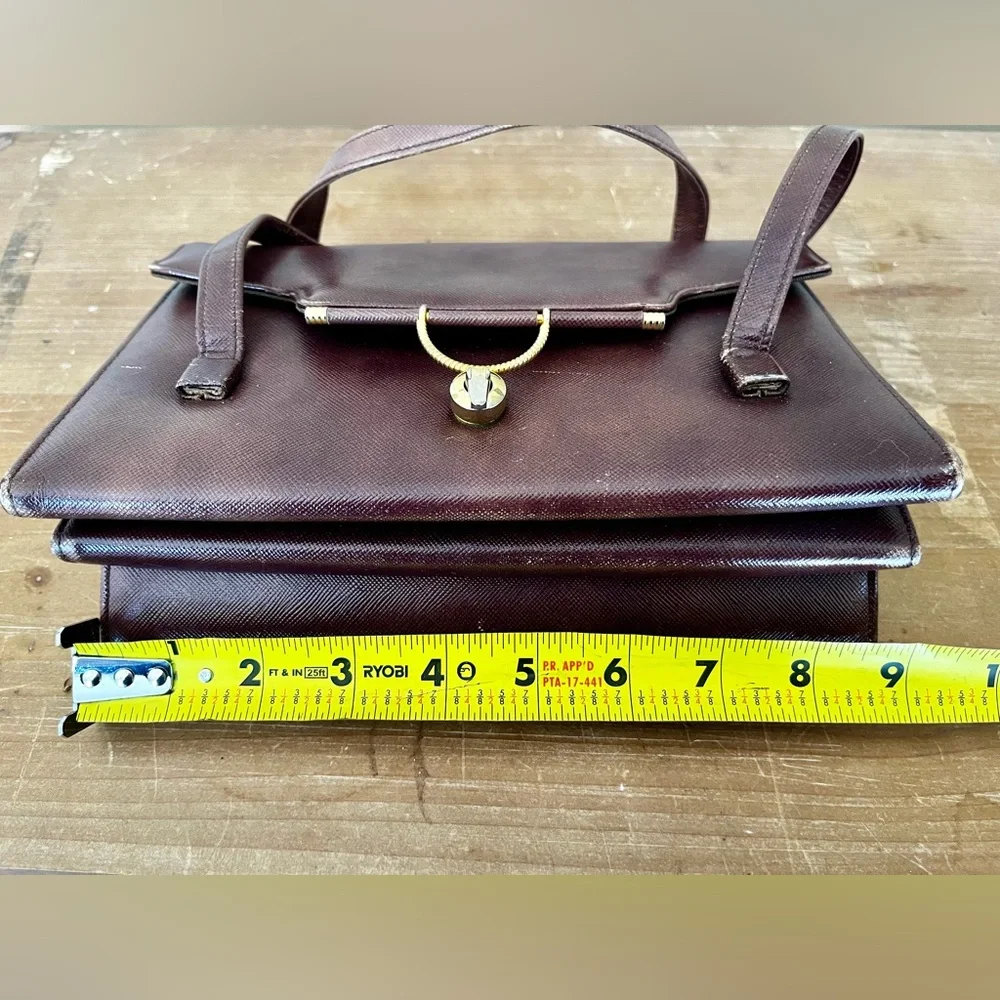 Vintage Brown Leather Handbag - Picture 5 of 8